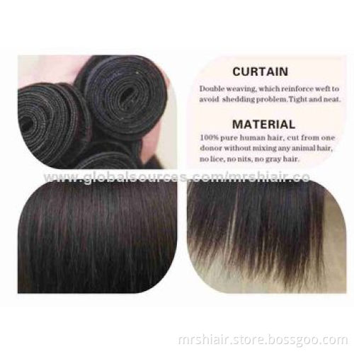 20-inch Natural Color Straight Brazilian Virgin Hair Extensions